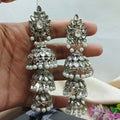 3 step Kundan Jhumka