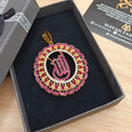 Ruby Zircon Allah pendant
