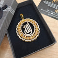 Champagne zircon Allah pendant