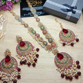 Nauratan Mala Set with earrings and teeka