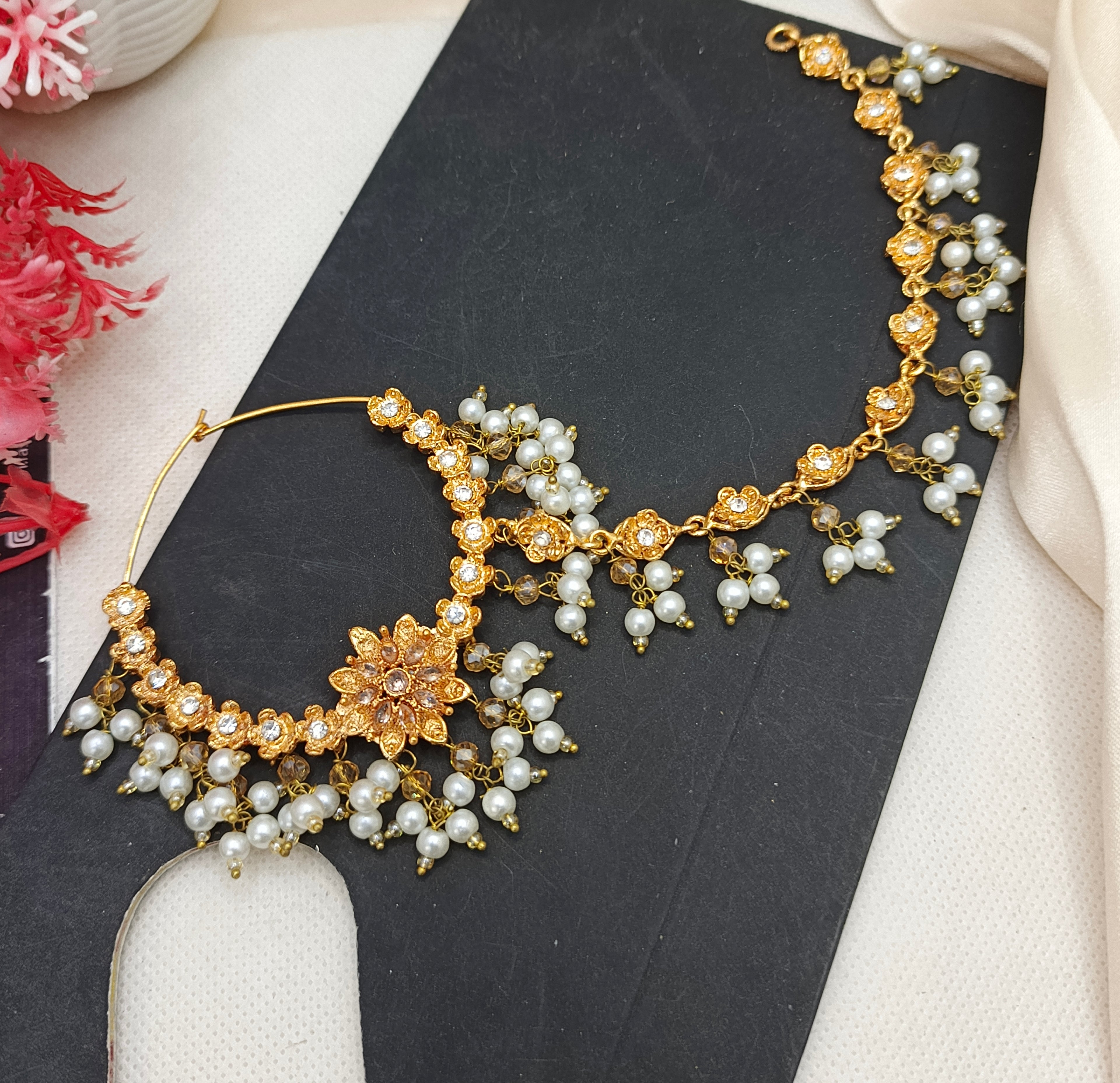Kashees Style bridal Nath(Golden)