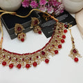 Polky Style necklace with jhumka