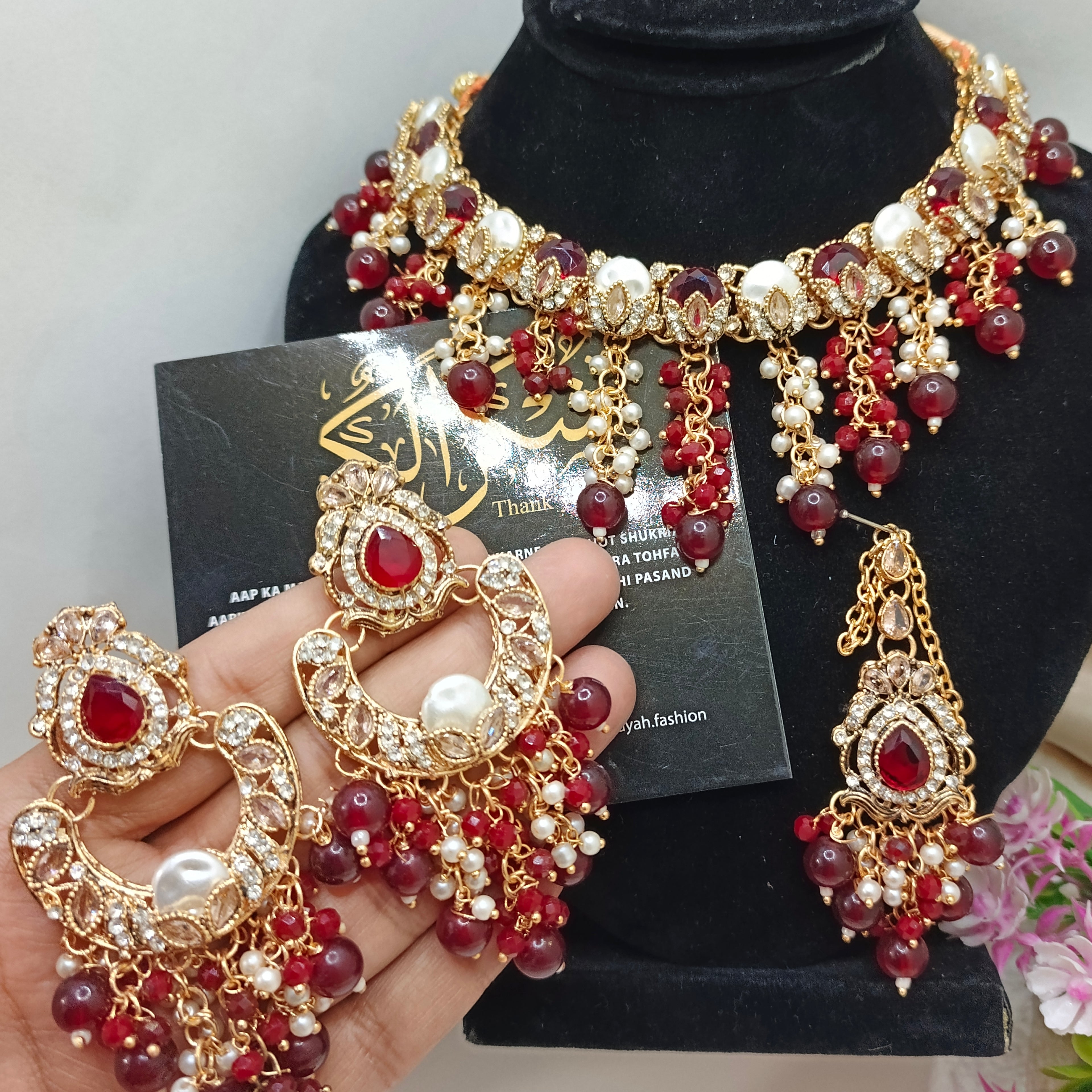 Mother pearls jewellery set