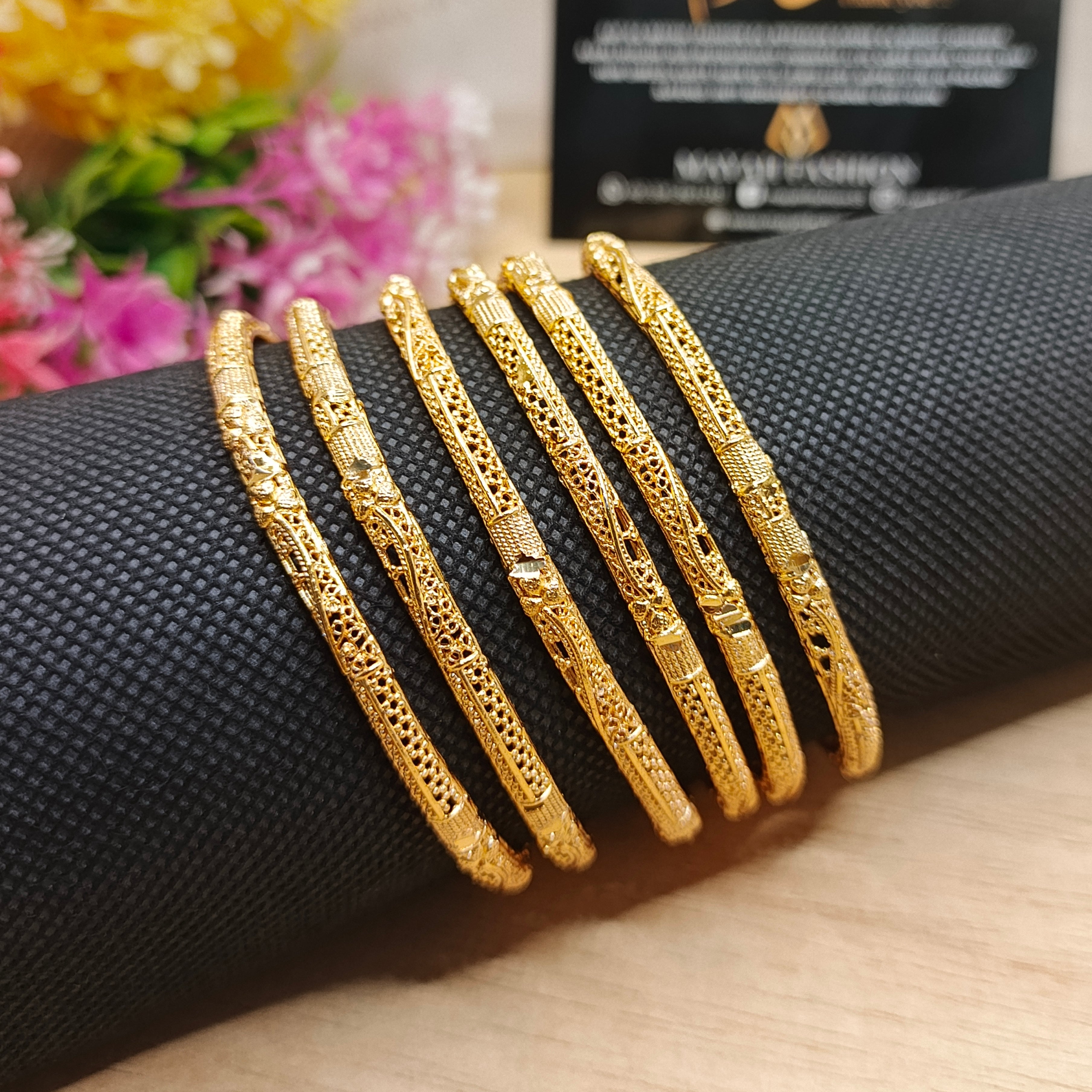 Real Gold Look Bangles