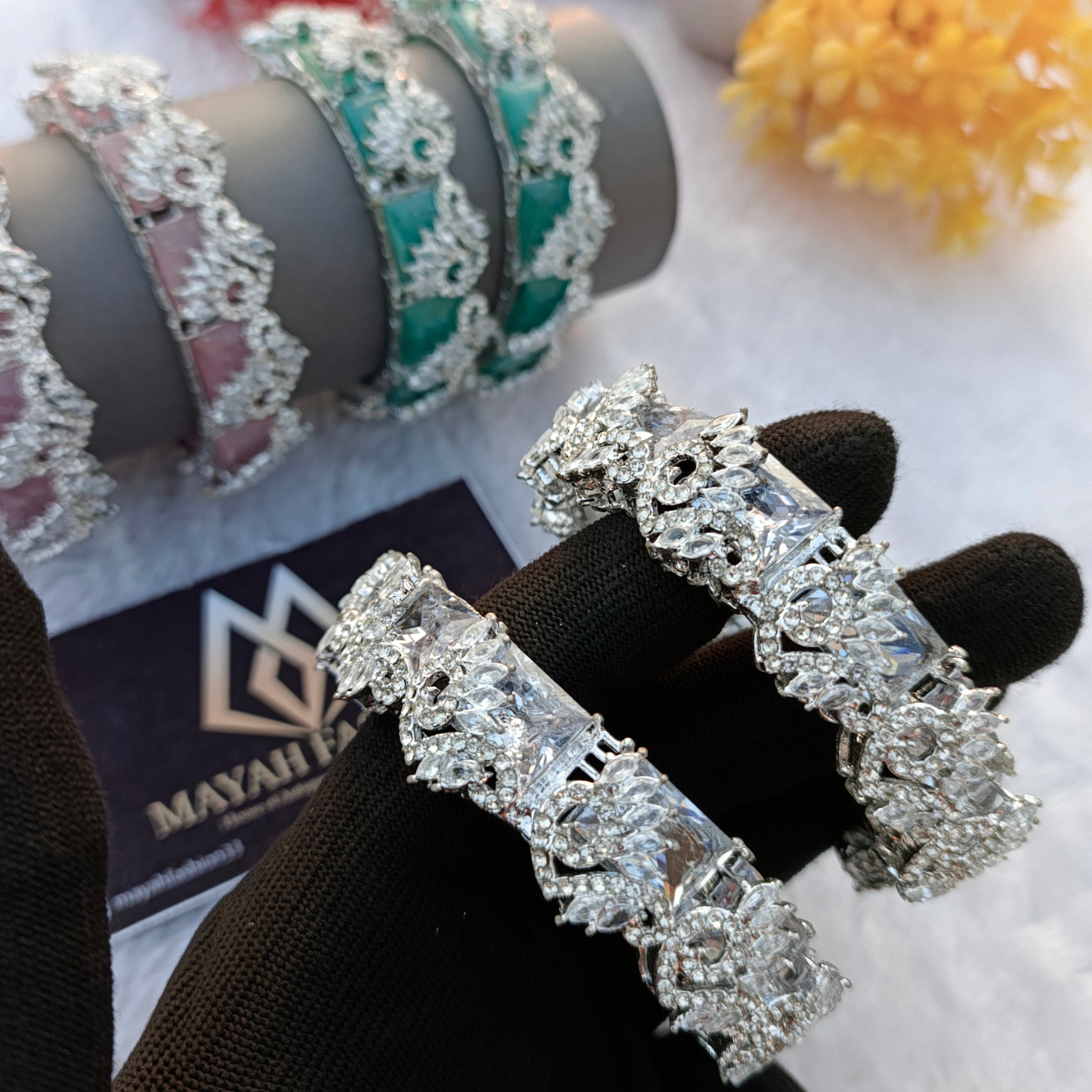 Fancy stone work Bangles