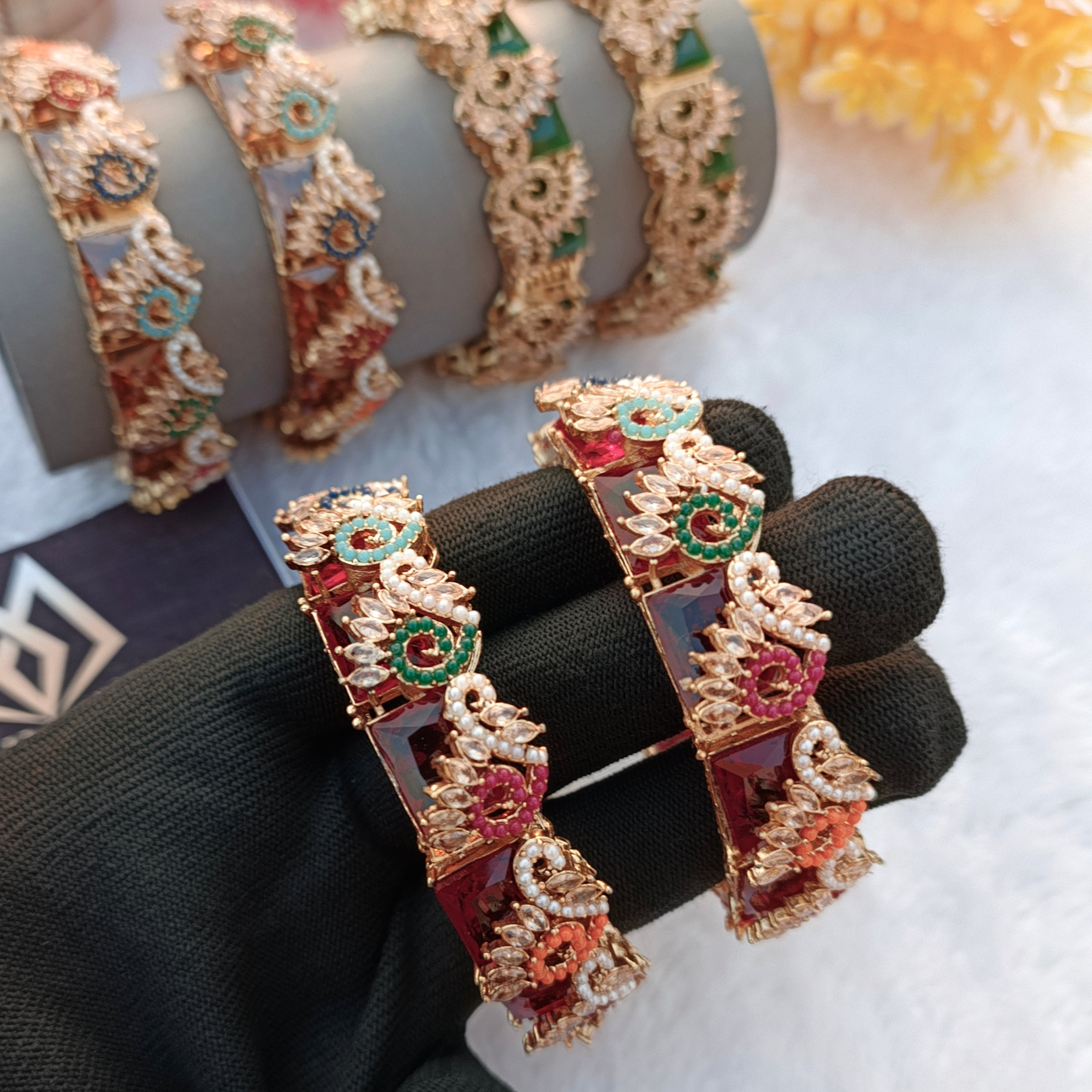 Fancy stone work Bangles