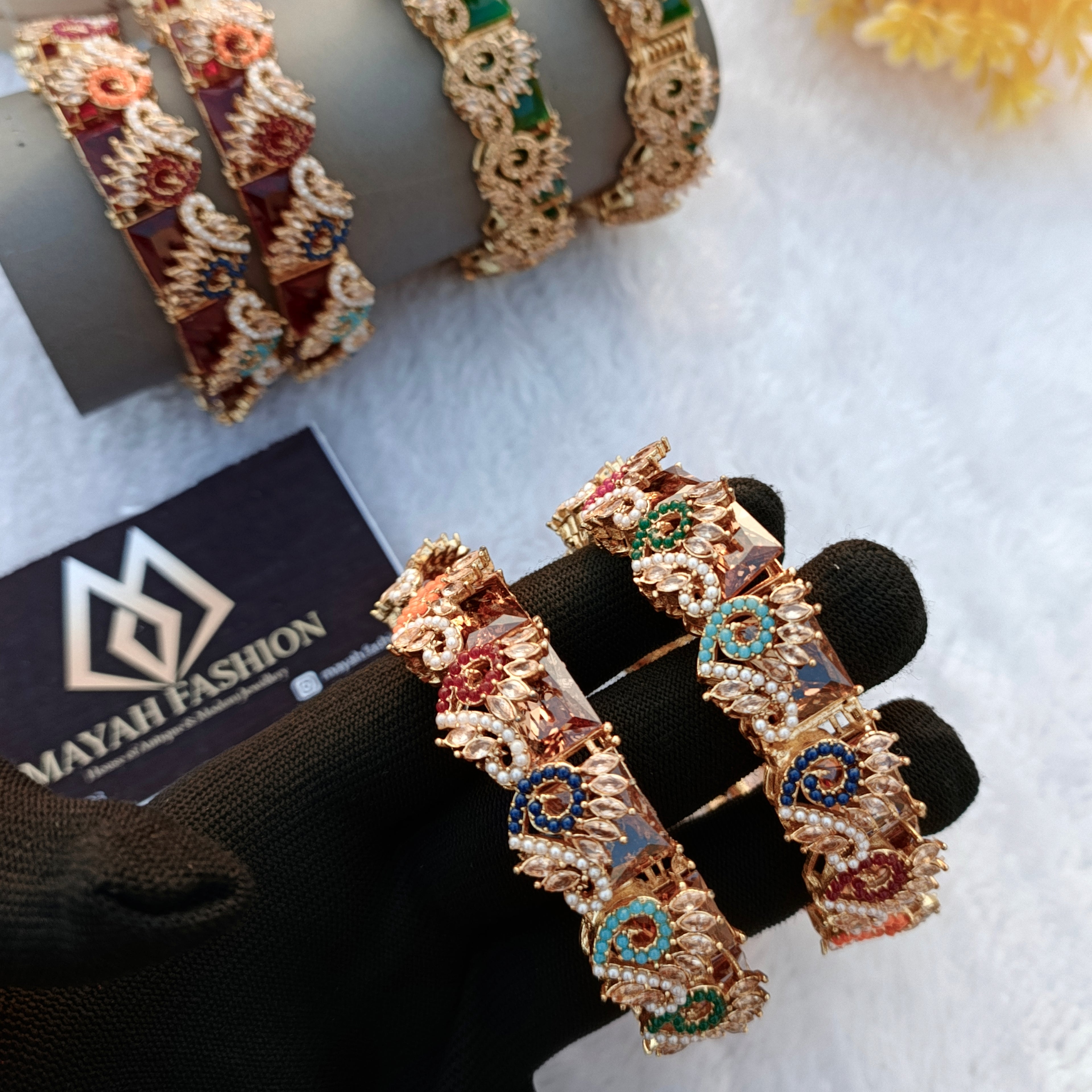 Fancy stone work Bangles