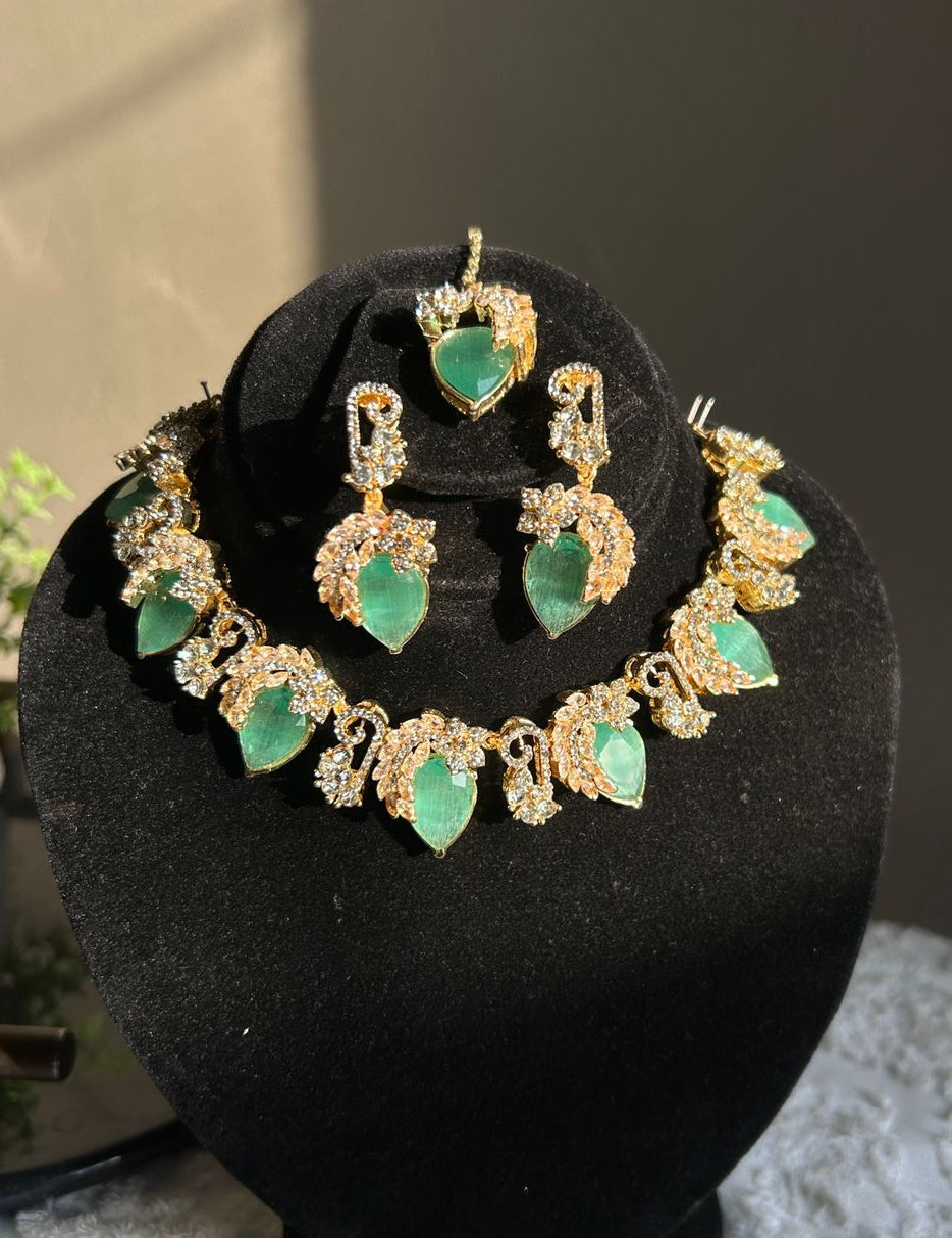 Full zircon Necklace Set