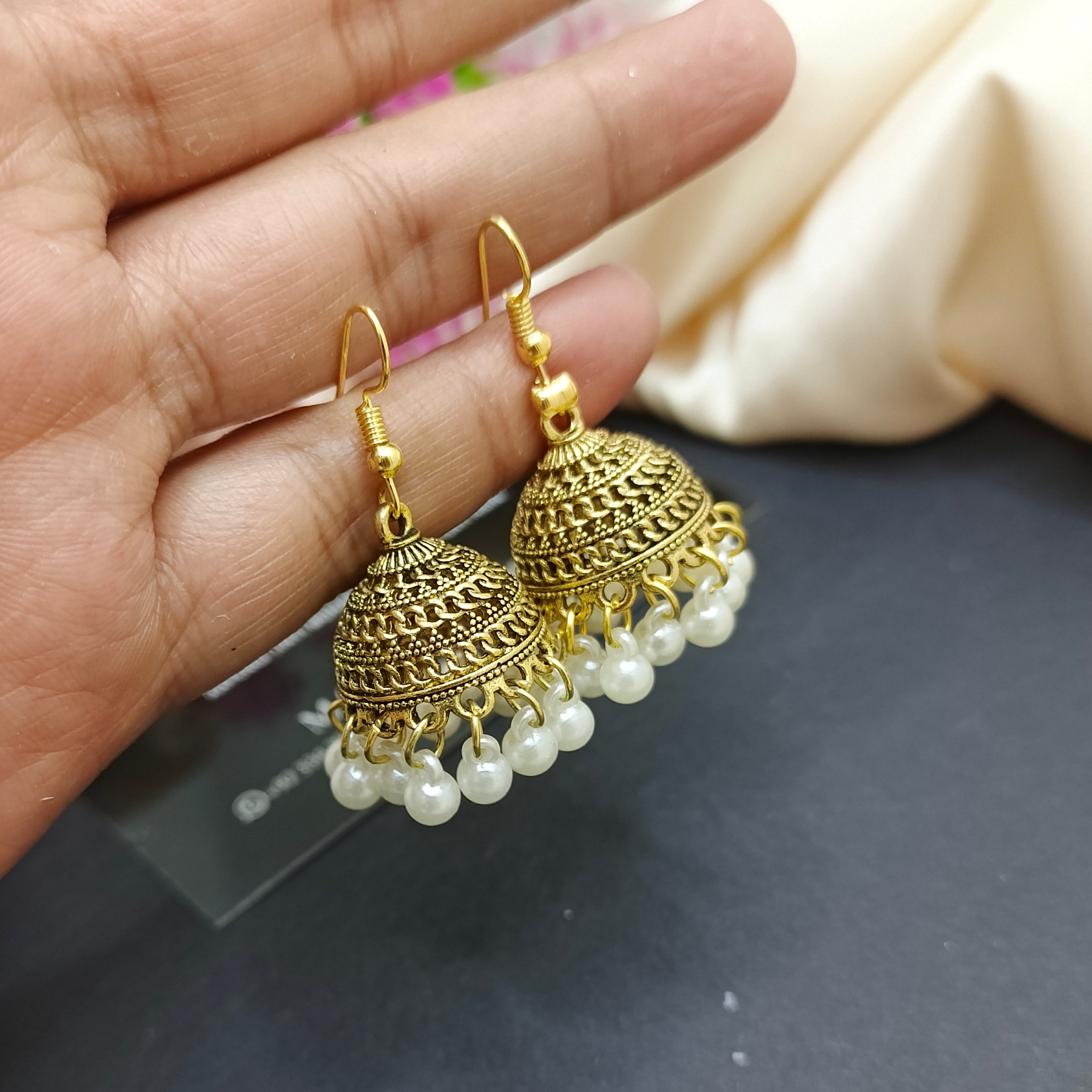 Oxidized Jhumka(golden)