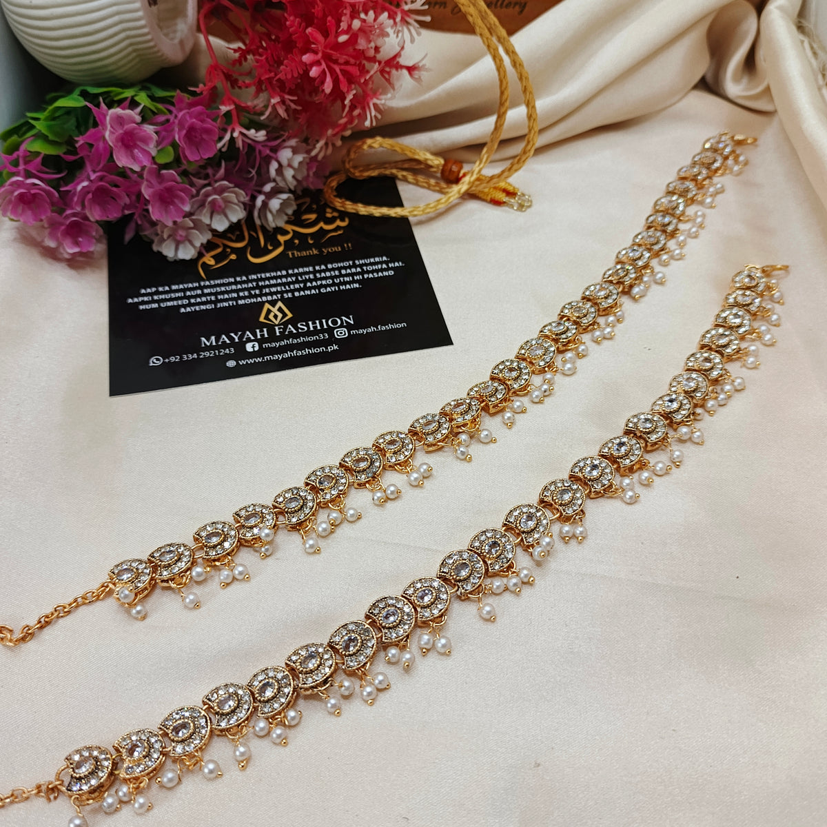 Stone work Pearls pazeb