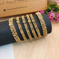 Set of 6 Gold Look vintage Bangles