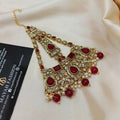 Real Stones Jhoomar(Maroon)