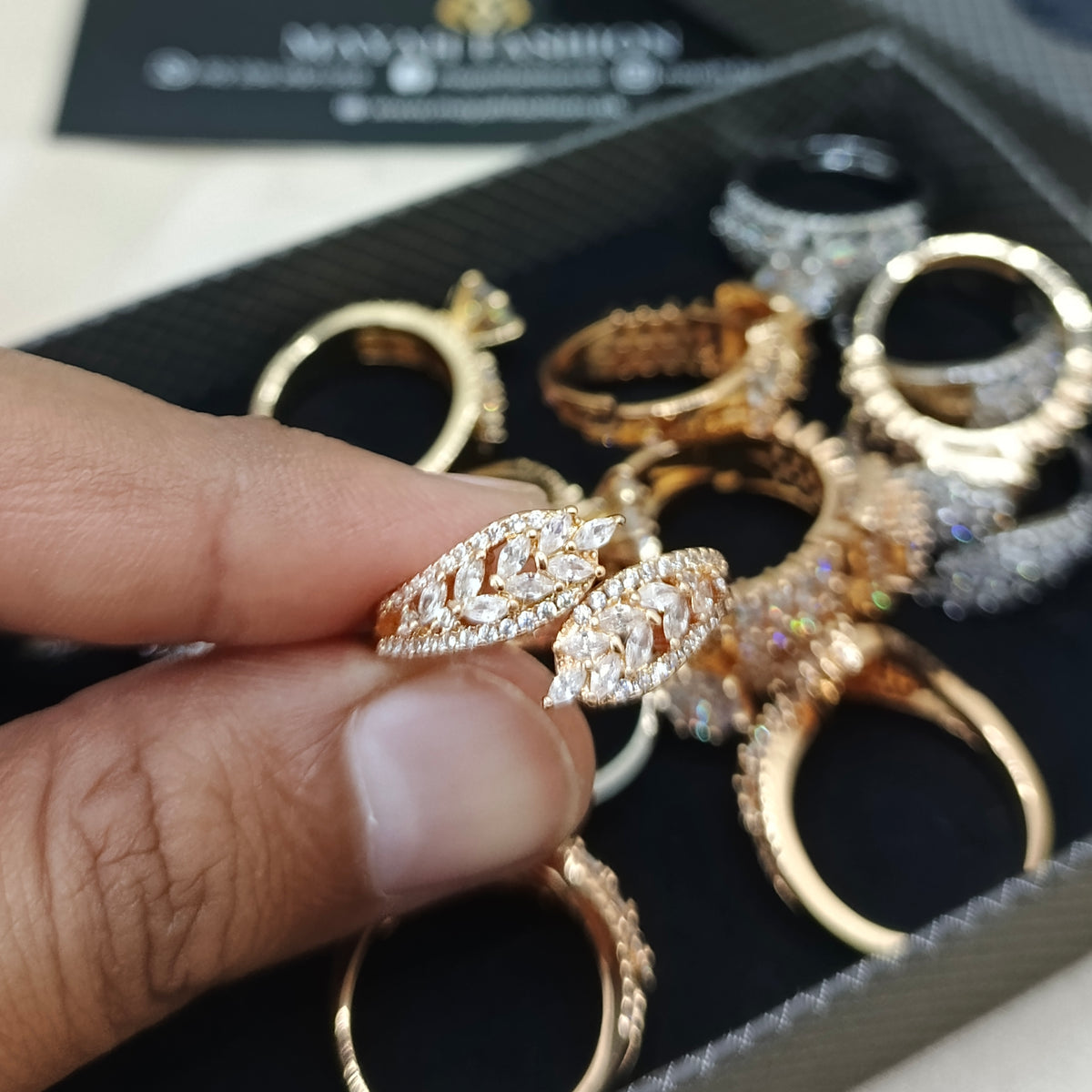 Premium Zircon Rings (adjustable sizes)