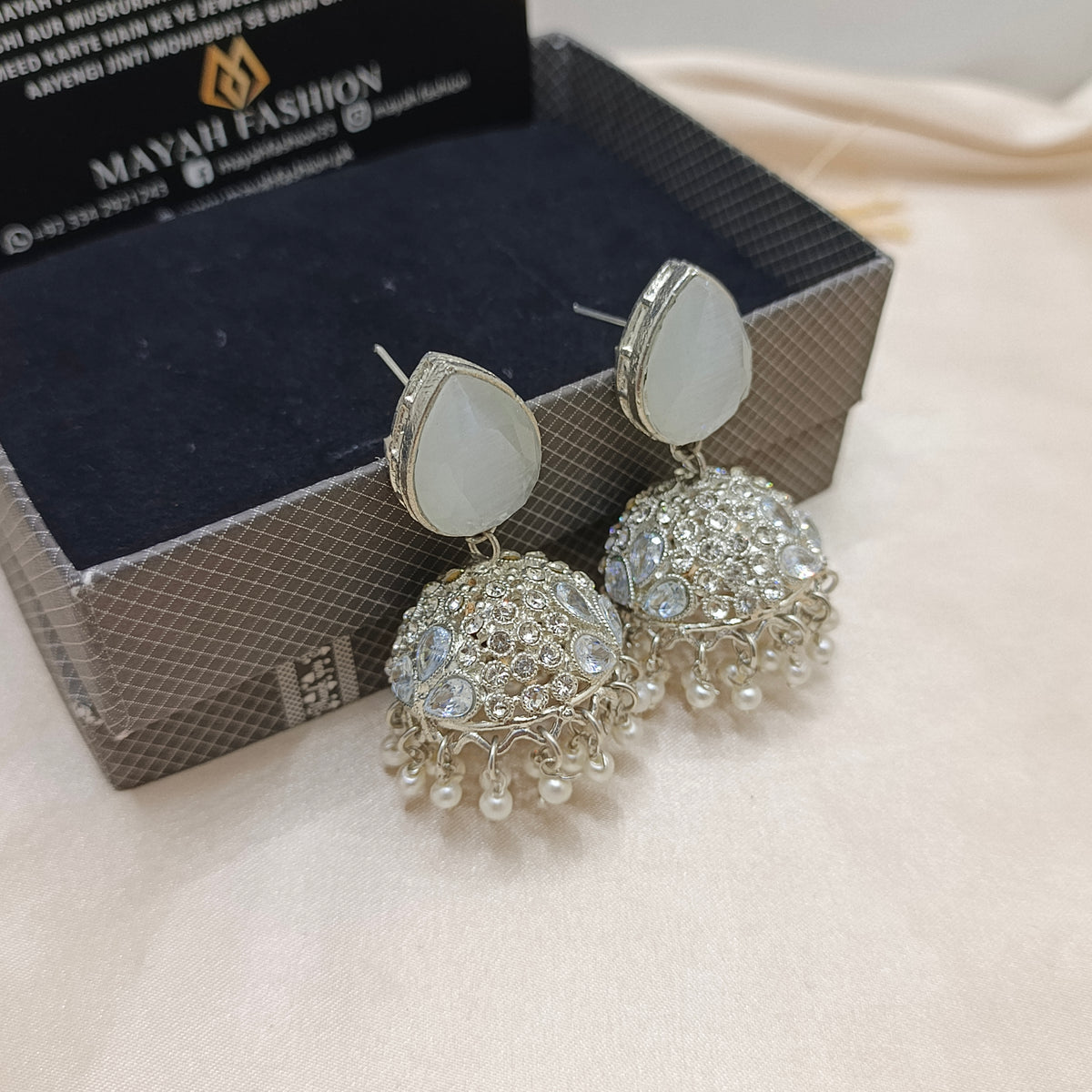 Big Stone Fancy Jhumka