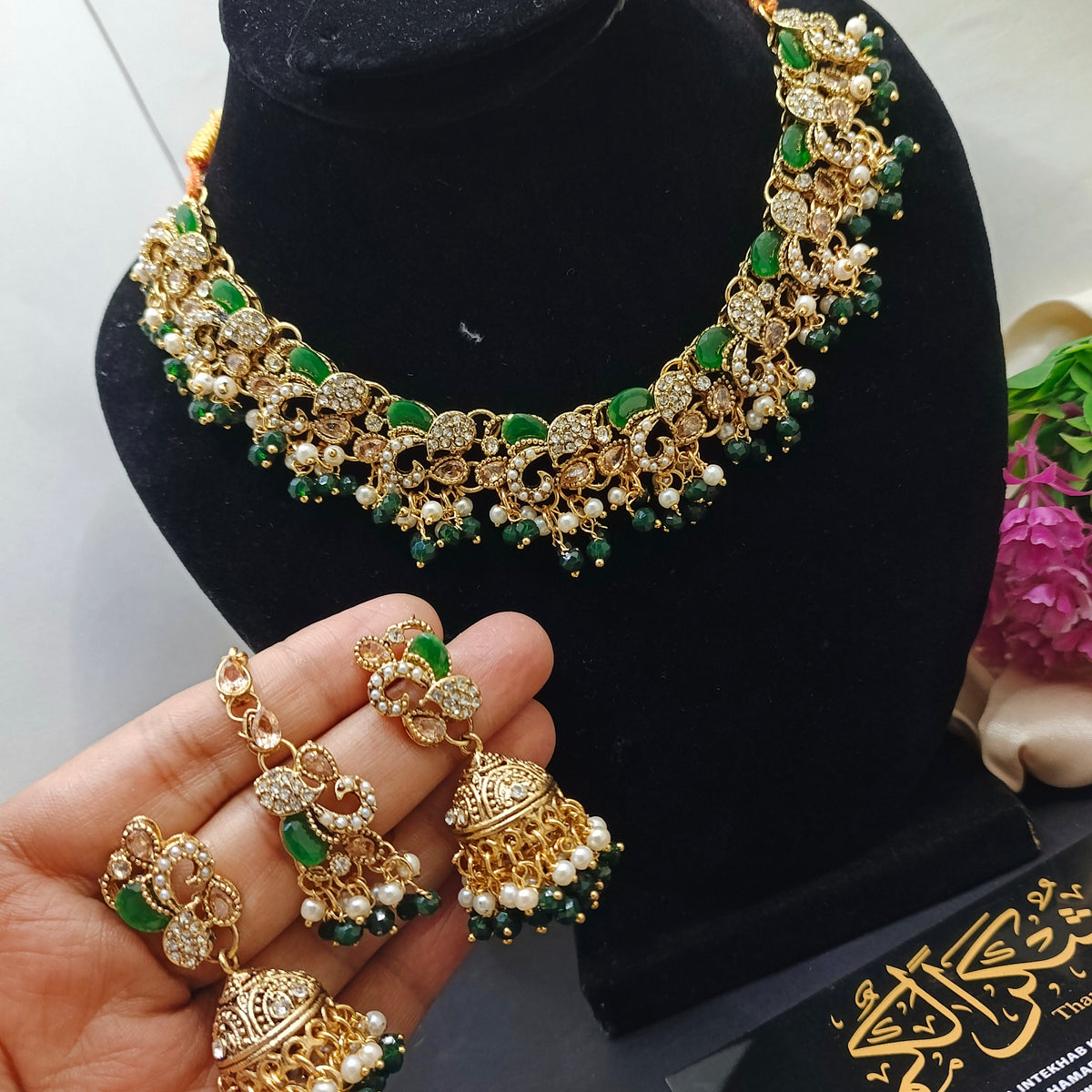 Jewellery Set with Jhumka and teeka