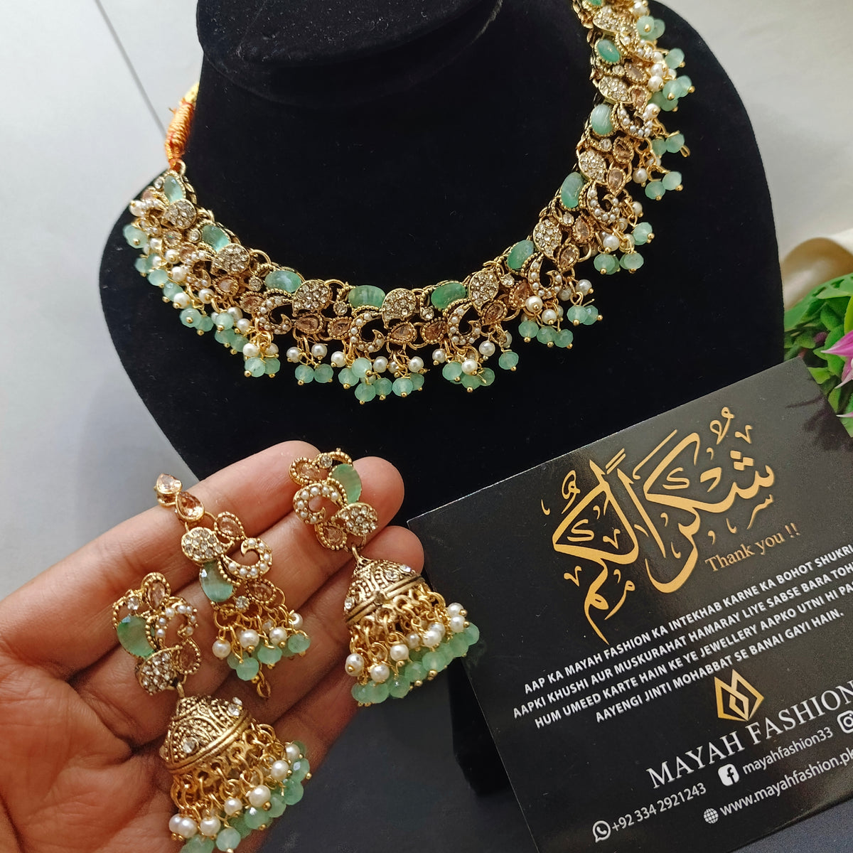 Jewellery Set with Jhumka and teeka