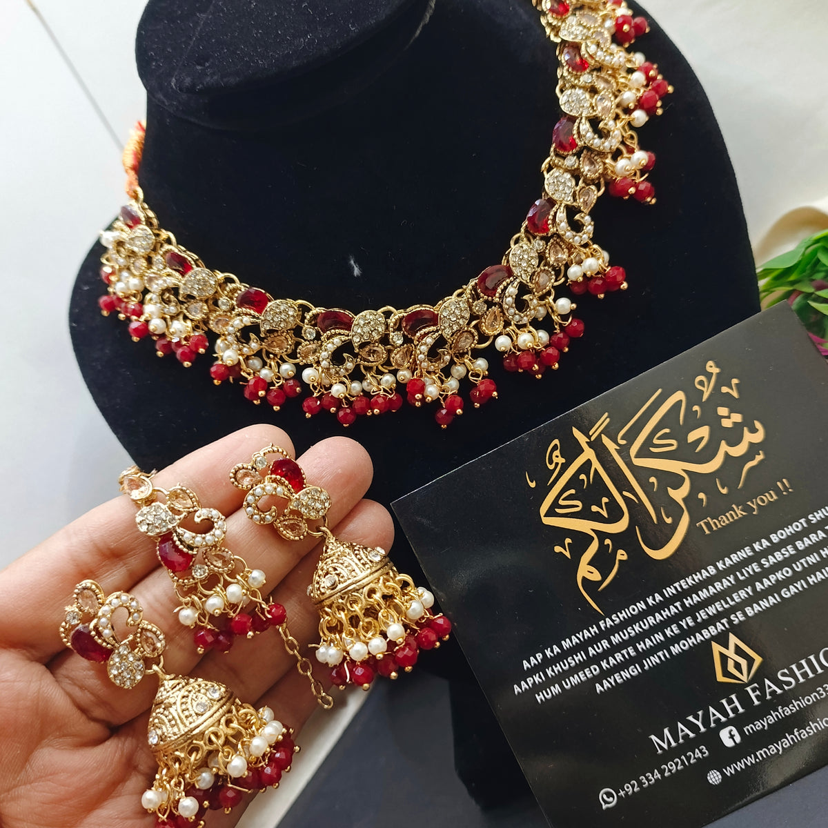 Jewellery Set with Jhumka and teeka