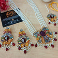 Nauratan Long Mala set(maroon)