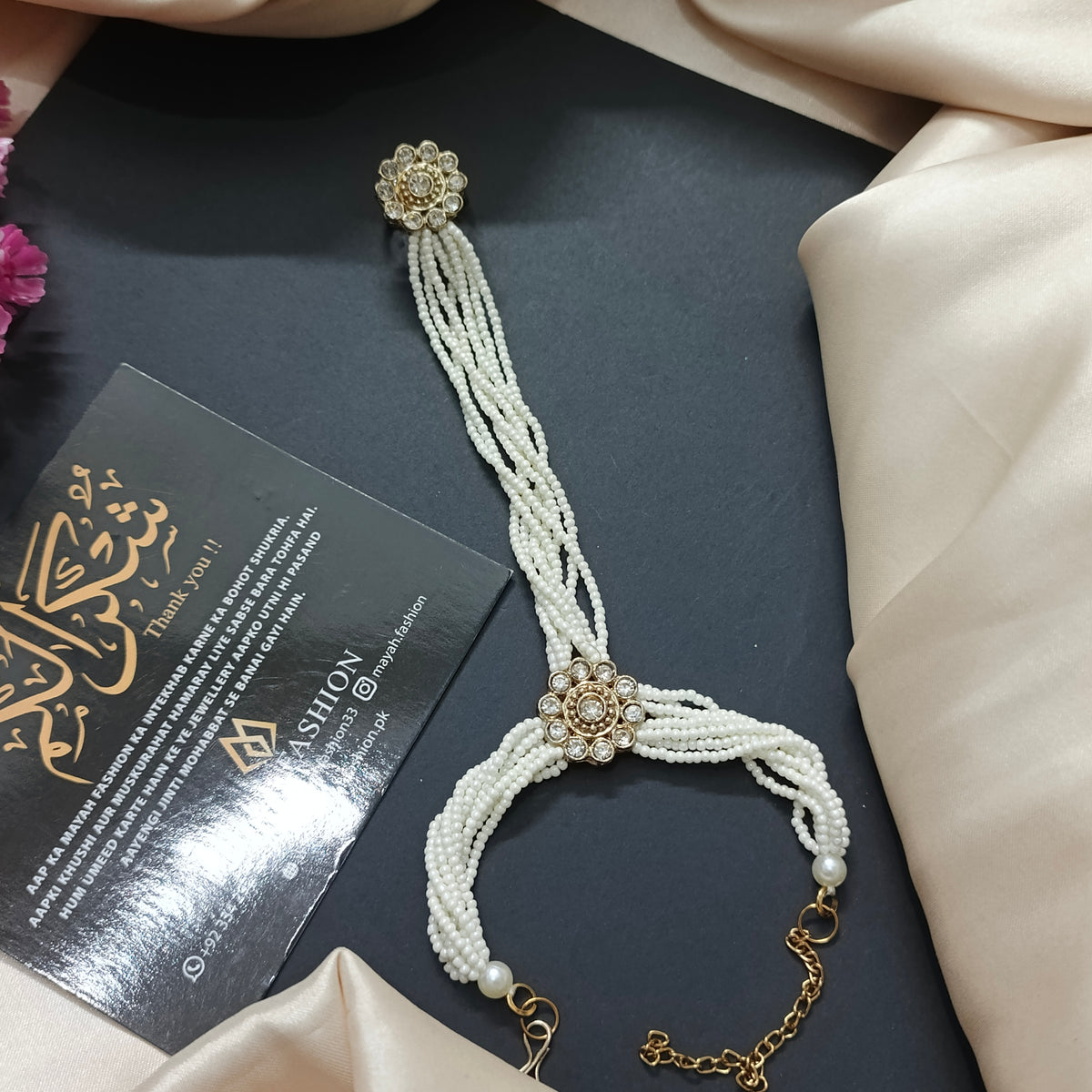 Kundan with Pearls flower style Anja