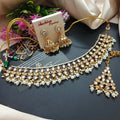 Kundan Jewellery Set with Jhumka and teeka