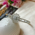 Openable zircon bracelet (silver)