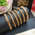 Real Gold Look set of 6 Bangles (size 2.6)