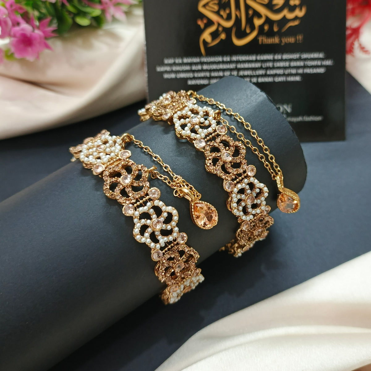 Flower style openable Bangles