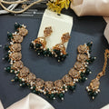 Round Necklace Set with Jhumka and Teeka