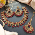 Reverse Ad jewellery Set with fancy Baliyan and Teeka