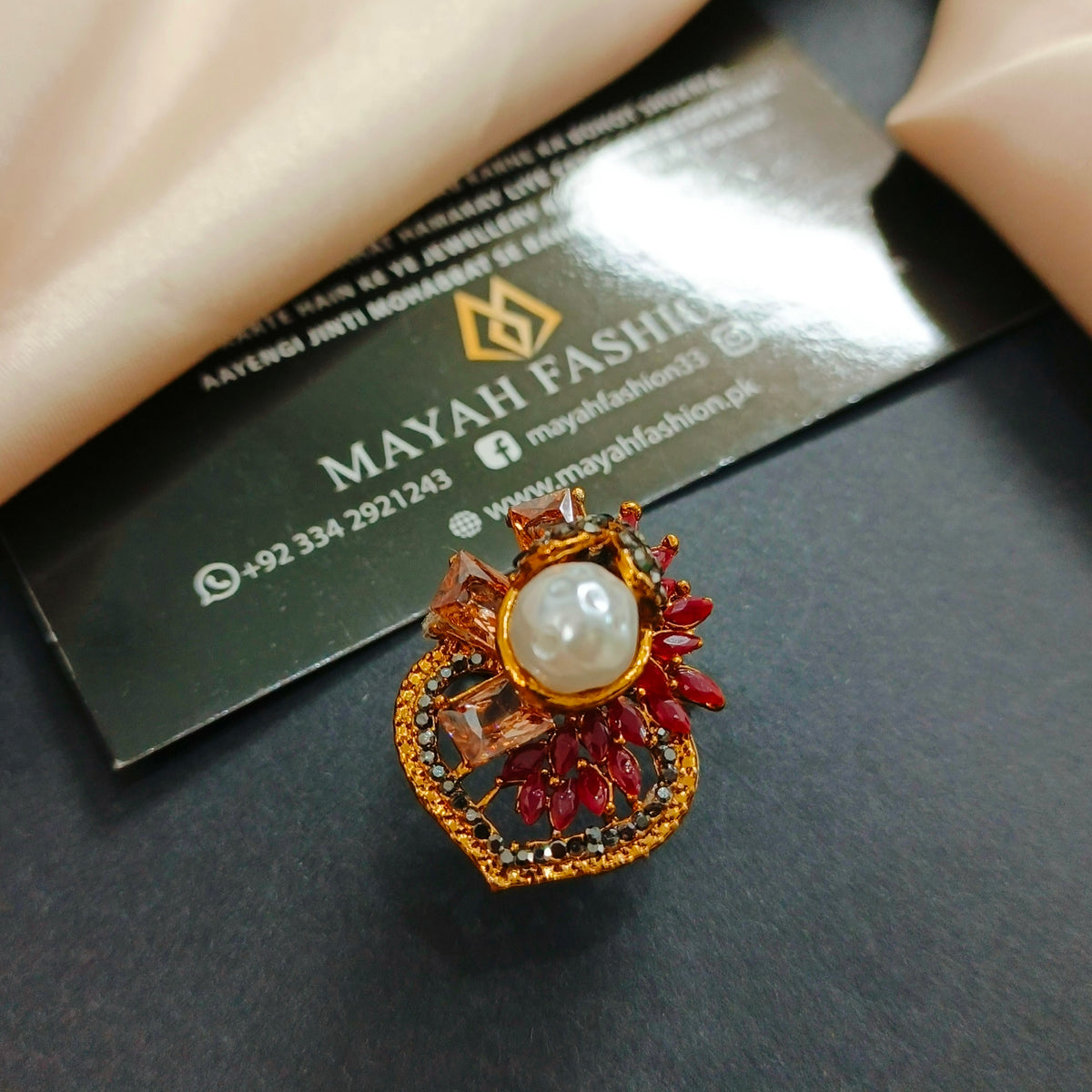 Adjustable zircon Ring #1202