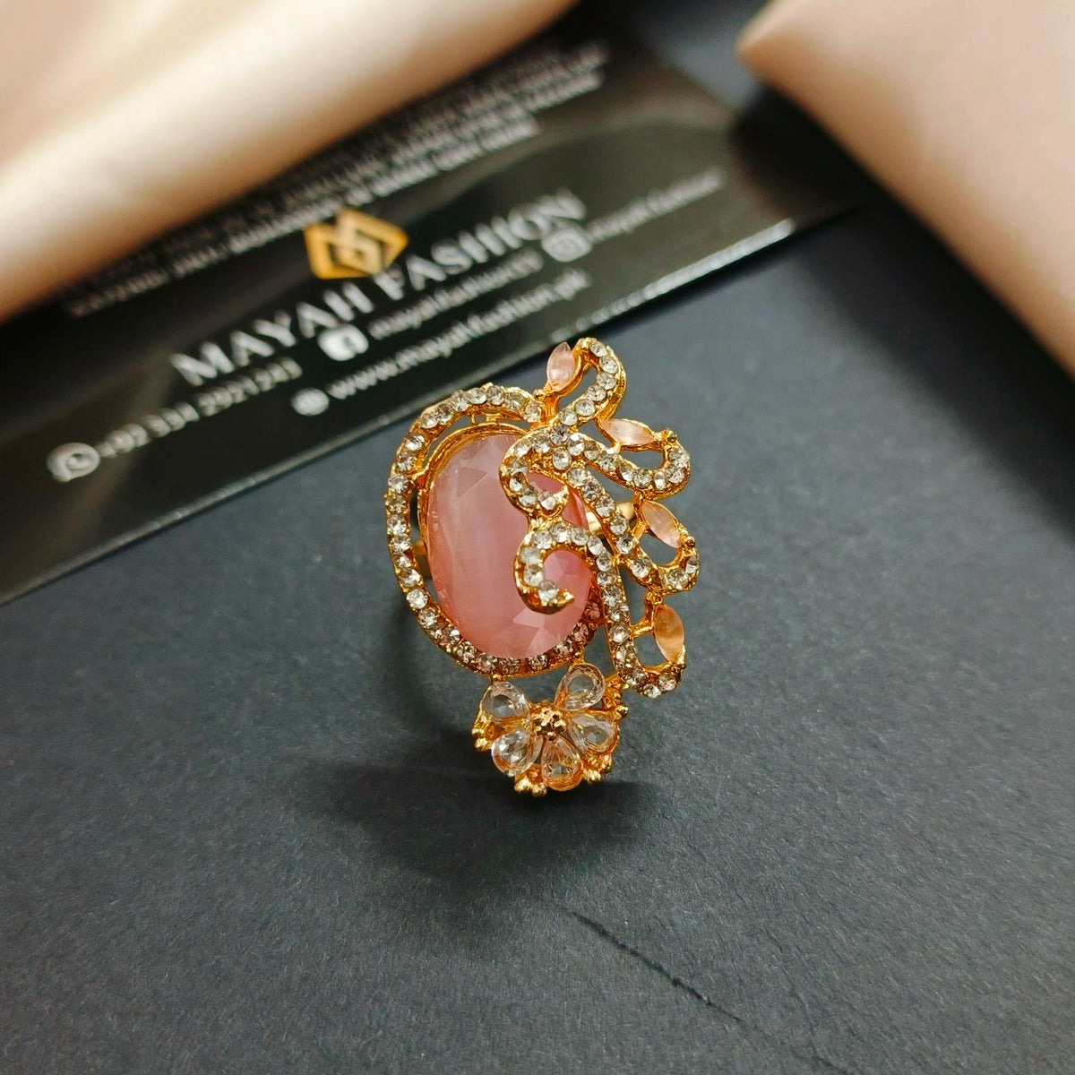 Adjustable zircon Ring #1207