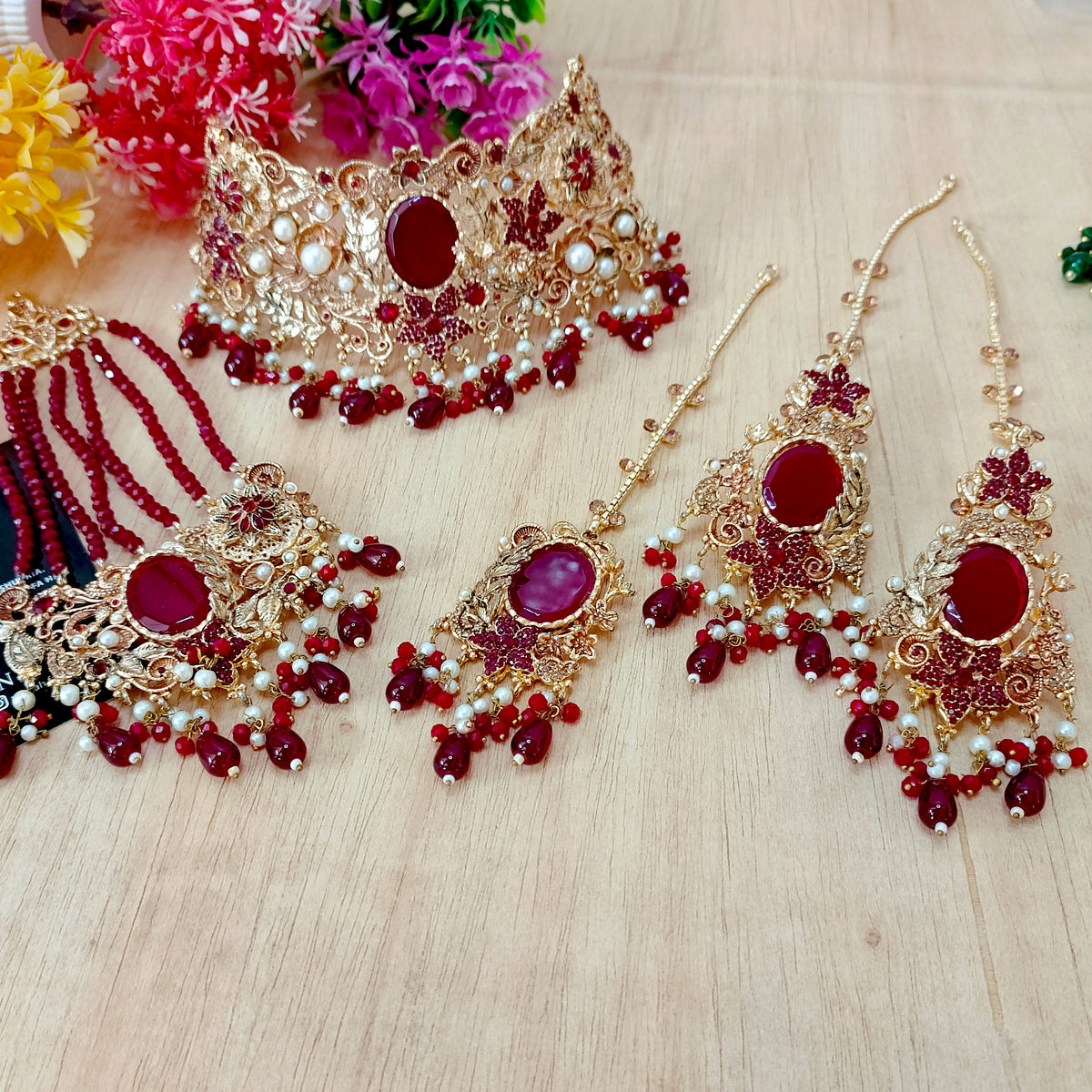 Bridal jewellery collar set ,
