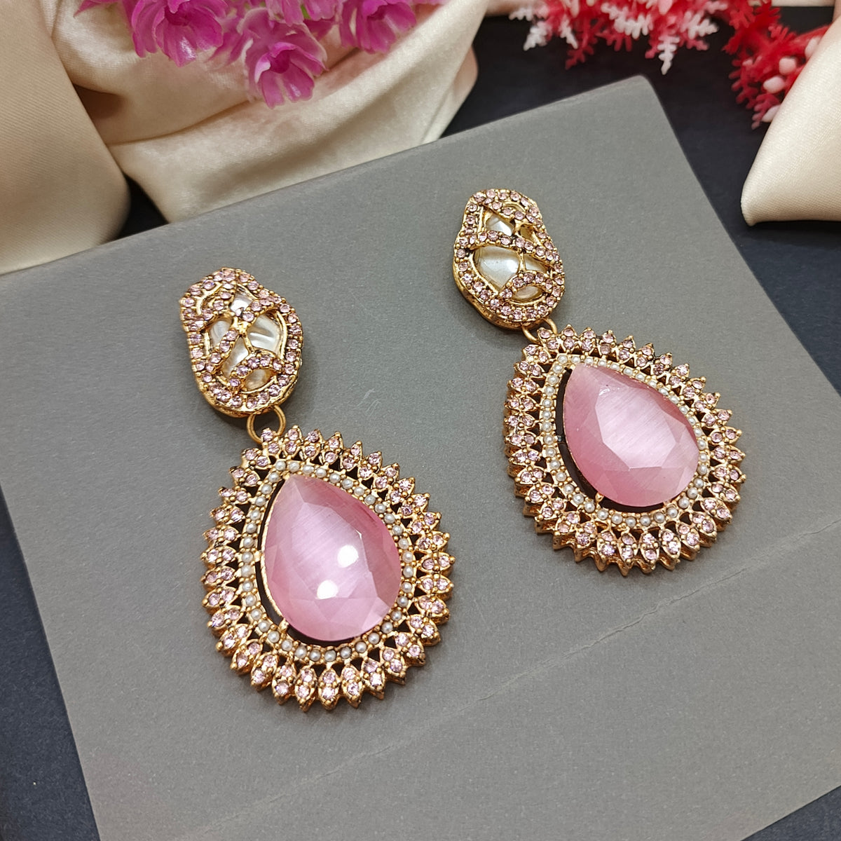M.O.P Dublet Stone Earrings