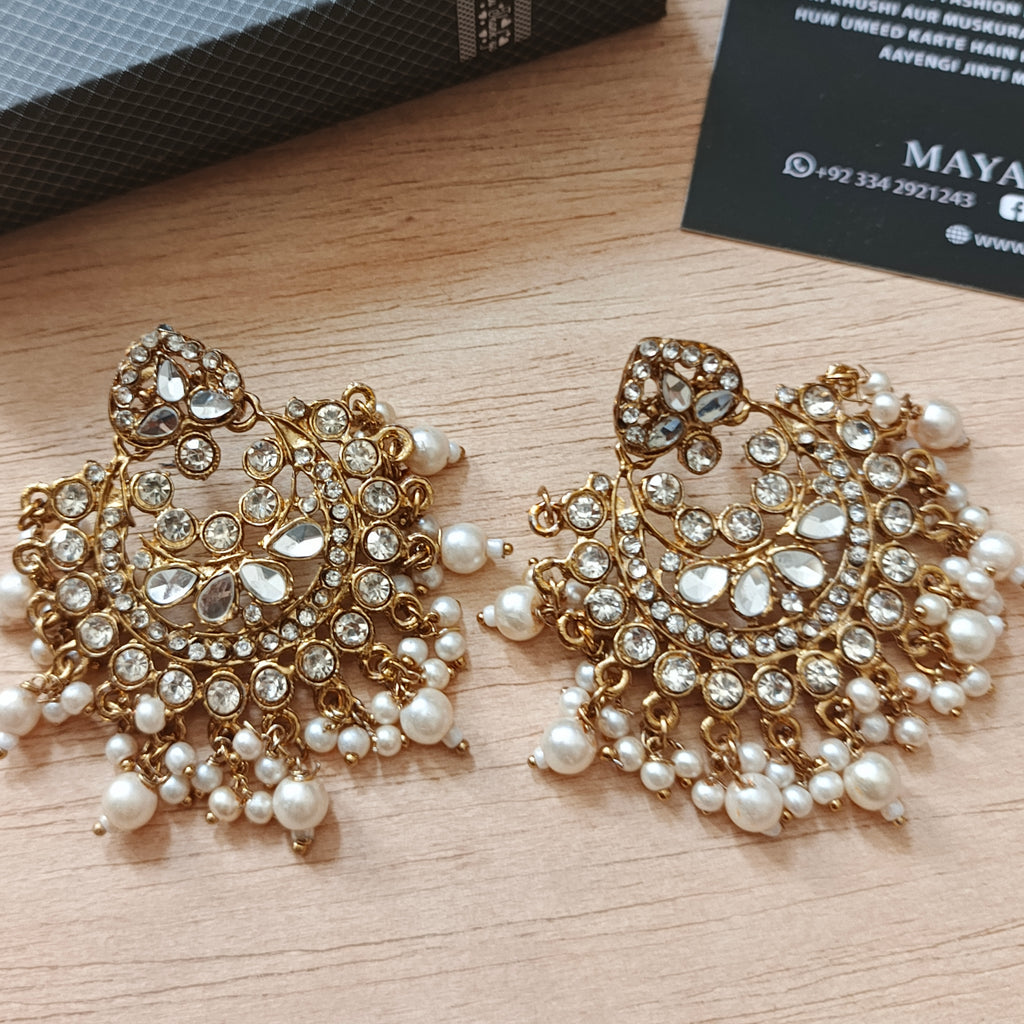 Premium Kundan Chand Bali