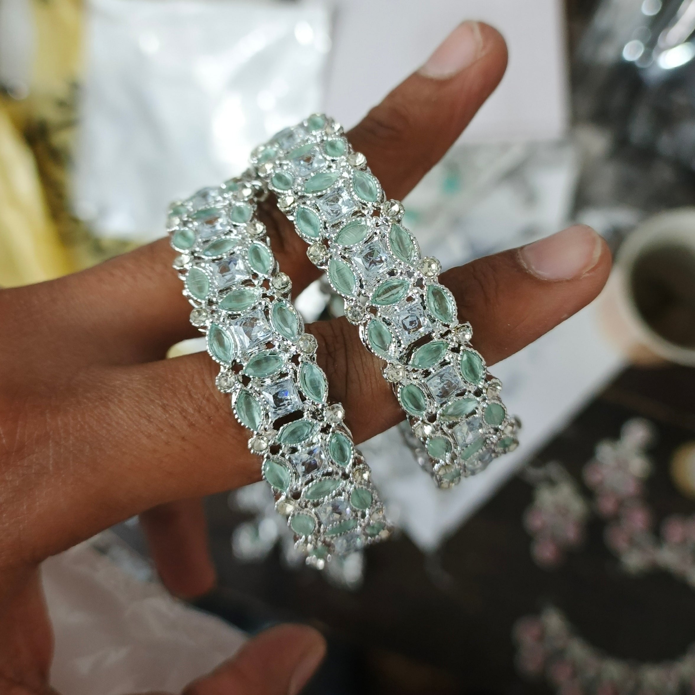 Openable zircon Bangles