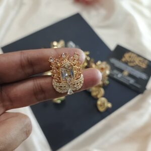 adjustable zircon ring