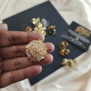 adjustable zircon ring